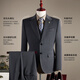 ROMON suit + vest + trousers wool suit suit men's business formal wedding dress men's black XL