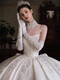 Qinchis neuer Produktröhre Top Satin Haupthochzeitskleid 25 neuer Stil entkommener Prinzessin French Prewnd Woman High-End Long Tail Out, Vollfeld Hochzeitskleid + Drei S für 90 Jin [Jin gleich 0,5 kg], gleich groß