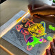 Wozhi Kinderspielzeug glühend Zeichnungsbrett Handschrift Brett Farbbeleuchtung Gemälde Graffiti Schreibbrettspielzeug Mädchen Geburtstag Geschenk