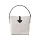 珑骧（longchamp）Roseau17字母品牌Logo印花帆布拼粒面牛皮饰边水桶包单肩包手提包 基础装(包)