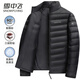 Flying in the Snow 90 Chaqueta de Plumas Ligera de Terciopelo para Hombres y Mujeres con Cuello Alto Chaqueta Informal de Moda para Parejas cálidas de otoño e Invierno para Hombres