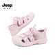 Jeep children's sandals outdoor boys breathable river shoes 2025 summer new girls non-slip toe beach shoes pink 32 shoes inner length about 19.4cm