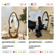 Xingao Shengtang French retro full-body mirror floor-standing mirror home designer special-shaped dressing mirror high-end internet celebrity trial Mango mirror-Floor-standing model 160*60 black peach