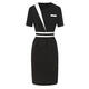 HKZN counter high-end beautician dress work clothes female temperament goddess Fan sells skirt jewelry store gold store black 9885 S