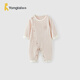 Tongtai (TONGTAI) baby jumpsuit autumn and winter newborn warm ginger fever warm baby clothes pajamas gray 66cm