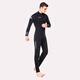 TOIXI BRORY3MM wetsuit cold-proof gelcoat thickened large size one-piece wet long-sleeved coach sports swimsuit for men and women black four-piece set C 3mm L (suitable weight 144-160Jin Jin equals 0.5 kg)