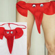 TTPMER large size men's sex underwear elephant thong cartoon sexy T-trousers men's adult suit cherry temptation elephant black one size 120-200Jin [Jin equals 0.5 kg]
