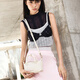CHARLES/KEITH25 autumn new product knot hand-held crossbody small square dumpling bag CK2-30271635 Cream milk white S
