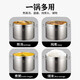 Sopa de sopa de acero inoxidable Pot de olla compuesta Botthom Body Barrel Barrel redondo Hotel Hotel comercial Cocina comercial Doble oreja Pot cocinera gruesa 1.0 mm 23L 3524 cm