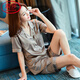 Langsha Light Luxury Pyjamas für Frauen in Sommer-Eisen-Sensen-Shorts dünne sexy Seide Super Hot Home Clothing Neue Stil Hellgrau 3899 m (Gewicht 80-100 Jin [Jin gleich 0,5 kg])