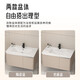 Flecha Space cremoso Gabinete de baño de aluminio Baño Cerámico Integrado Gabinete Gabinete Combinación Gabinete Washbasin Doble Abierto Gabinete principal 7040 Cerámica + Gabinete de espejo de arco
