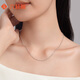 Liuguifu Jewelry Platinum Necklace Water Wave Chain PT950 Platinum Clavicle Chain Women's PT0300053 3.45g