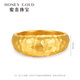 HoneyGold Jewelry Gold Ring Pure Gold Ancient Method Mountain and River Hammer Pattern Ring HGH1689 Labor Cost 180 Yuan/piece 5.97g No. 11