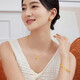 Luk Fu Schmuck Seide Gold Fuß Gold Love Gold Halskette Frauen herzgeformte Kette Price L07TBGN0026 ca. 4,85 Gramm