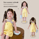 Tong Zhenai Children's Clothing Girls Courte courte Summer 2025 Nouveaux petits filles Sangle de t-shirt pour enfants Short Two-Piece Picture Color 120 (adapté à la hauteur 110-120cm)