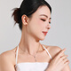 Mengjinyuan Platinum Necklace Four-leaf Clover Chain PT950 Platinum O-shaped Chain Versatile Birthday Gift for Girlfriend Weight Approximately 4.45g Chain Length Approximately 45cm