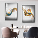 
YIJLJ modern and simple restaurant decoration painting two-link creative wine glass hanging painting atmospheric light luxury dining room wall high-end hall mural glass wine time 15838-15839 50*70 Crystal picture + aluminum alloy frame + black frame