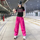 Livre et thé pantalon de travail à séchage rapide américain pour les femmes en été pantalon de sport de danse carrée mince 2025 Nouveau pantalon de danse de jazz de carton noir top 8833 + pantalon vert 6628 2xl