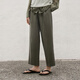 
LESS 2025 summer new straight cut trousers 2P4E13660 367 deep tea green L