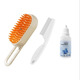 Tianmiaomiao cat comb, cat grooming brush, dog spray massage comb, pet cat hair cleaner, hair pulling and removing floating hair artifact, cat spray comb, khaki + essence + comb, does not hurt the skin, and can easily remove floating hair