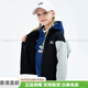 Mizuno children's clothing Logo embroidered zipper jacket for girls Black sports versatile and comfortable trend Black 130