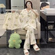【爆款三件套】睡衣女秋ins风卡通睡衣宿舍可外穿家居服套装秋 套WZL1473【高质量三件套】 L 【建议100-120斤】