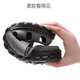 Hongxinger Duckling Erkeke Shanghai Sandals Men's Summer Daily Casual Hollow Anti-Slip Soft Sole Breathable Box Head Dark Brown 3524 Single Layer 39 Suitable for Sports Shoes
