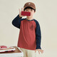 Duojia Children's Clothing 2026 Spring and Autumn Trendy Men's European and American Street Style Raglan Sleeve Printed Children's T-shirt Medium and Large Children's Cotton Long Sleeves