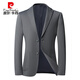 皮尔卡丹（pierre cardin）商务薄弹力透气休闲西服2025春夏季男士爸爸西装商务高端外套 9928蓝色 M 170/100-120斤