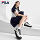 Zapatos de mujer Fila Fila Fila, zapatos de huevo de Yang Mi, zapatos deportivos, 2025 Autumn Nuevos zapatos blancos casuales y versátiles, leche blanca/negra 37.5
