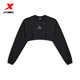 XTW [Same Model in Store] Autumn New Women's Sports and Leisure 2025 Long Sleeve Sweater Women 975328030485 Black S