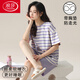 浪莎（LangSha）睡衣女款2025新款夏季莫代尔带胸垫一体凉感套装甜美可外穿家居服 带胸垫W12611套装 M 70-90斤