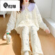 
Mikeshan Chinese Valentine's Battle Robe Light Luxury Class A Maternal and Baby Grade Pure Cotton Summer Thin Confinement Suit Pregnant Women's Pajamas Postpartum Feeding and Breastfeeding Q04-A1047 (Full Cotton Set) M Size