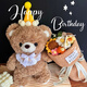 Yunya plush doll bouquet little bear gift for girls Chinese Valentine's Day gift children bear doll doll friends holiday birthday gift scarf bear + birthday hat + bouquet + gift bag