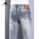 
Canelin KiskhaJeans high street retro jeans men's spring and autumn new trendy brand slim feet new men casual men 1049 gray 28