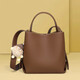 Ens internationale Luxusmarke 2025 Neues echtes Leder mit großer Kapazität Handtasche mit großer Kapazität Schübe Bag Crossbody Damenbeutel kalte Tee Farbe
