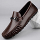 
Zero-degree broken 2025 summer new men's business casual leather shoes with one foot, soft sole bean shoes, men's loafer shoes MT9922 black 38