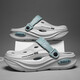 Zapatos de agujeros deportivos verano para hombres 2025 adolescentes de nuevo estilo de estilo al aire libre pesca en la playa anti-deslizamiento zapatillas para hombres resistentes a los hombres gris 40-41