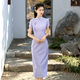 SGJ light luxury brand women's cheongsam women's lace long modified cheongsam national style retro dress slim and can be worn every day 14124 meter white (for pendant) M
