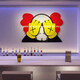 Internet-Prominente Check-in Layout Live-Rundfunkraum Hintergrund Ornamente Bar Industrial Style Wandaufkleber Szenen Dekoration Grill Kreativität 15693 Sesame Street 01-10mm Kirschbrett klein