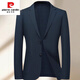 皮尔卡丹（pierre cardin）商务薄款透气西服春夏男士爸爸西装外套 9928蓝色 M 170/100-120斤