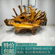 The cat root carving backrest chair, tree root fir wood stool, large board tea table, tea table, master seat, solid wood swivel chair, pier 1355-380