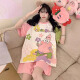 Junjunsui Dimei Kiti-Katzen-Pyjamas für Frauen im Sommer 2025 Neue Pure Cotton Short Sleeve Cartoon Student großer Sommer-Hausbekleidungsset Kurz-Z-9928 XL [Vorgeschlagen 120-140jin [Jin gleich 0,5 kg]]