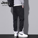 吉普（JEEP）夏天牛仔裤男士宽松束脚九分裤2025新款夏季薄款黑色休闲裤子 9859军绿 2XL