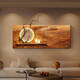 Pupanfeng Wohnzimmer Dekoration Gemälde Retro fühlen Sofa Hintergrund Wandhänge Malerei Einfaches Atmosphäre Teelaum Wandlampe Style C-Dead Holz Spring 12048c menschliche Körper Erfassungslampe Malerei Versorgung 220