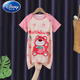 
Disney children's nightgown girls 2024 new cartoon summer short-sleeved thin pajamas girl baby Kulomi home clothes 黑 + 黑 girl nightgown [Pink KT cat] 14 size height 125-13555Jin [Jin equals 0.5 kg] All size