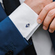 
NOSSKISS original fish jumping dragon door red cufflinks men's French shirt button high-end graduation gift engraved birthday gift gift dark grey