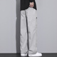 File Taiping 2025 Frühlings- und Sommer-Neuer Männer-Casual-Hosen arbeiten Hosen gerade lose Hose mit breiten Beinen Männer Z9856 Schwarz Fn M.