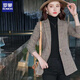 Luo Meng 2025 Spring and Autumn New Style Waist Fit Suit Jacket Design Niche Slim Casual Suit Women's Fashion Blue-1 234 Styles L Recommendation 85-100Jin Jin is equal to 0.5 kg