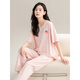 Catman (Miiow) Neue Pyjamas für Frauen im Sommer Reine Baumwolle kurzärmelige Hose halbärmelige Frühlings- und Herbst-Kühlhauskleidung Sommerstil 2025 Neue CM65032 [Frauen] Z9711 2xl [Empfohlen 140-160jin [Jin gleich 0,5 kg] tragen]